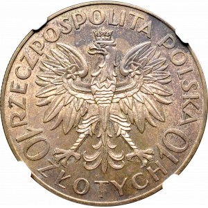 II Rzeczpospolita, 10 złotych 1933 Traugutt - NGC MS61