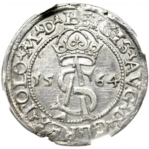 Sigismund II Augustus, 3 groschen 1564, Vilnius - L/L NGC MS62