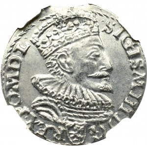 Sigismund III Vasa, 3 groschen 1594, Marienburg - NGC MS64