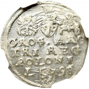 Sigismund III Vasa, 3 groschen 1598, Lublin - NGC MS65