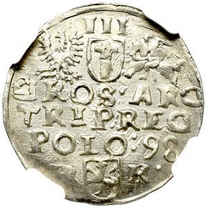 Zygmunt III Waza, Trojak 1598, Wschowa - NGC MS65