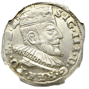 Sigismund III, 3 groschen 1592, Vilnius - NGC MS63