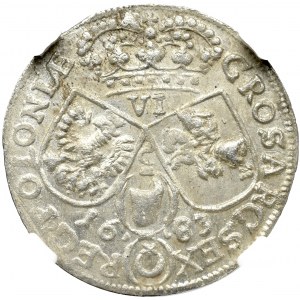 Jan III Sobieski, Szóstak 1683, Kraków - NGC MS62