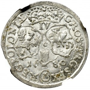 John III Sobieski, 6 groschen 1680, Cracow - IV NGC MS65+