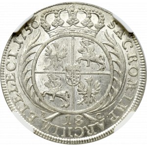 Saxony, Friedrich August II, 18 groschen 1756 - NGC MS62