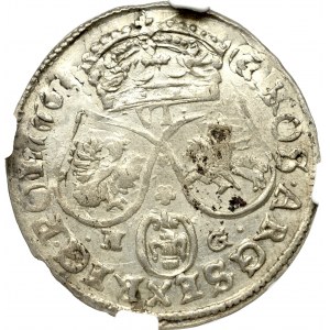 John II Casimir, 6 groschen 1661, Posen - NGC AU58