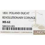 Powstanie Listopadowe, Dukat 1831 - kropka za pochodnią NGC MS62