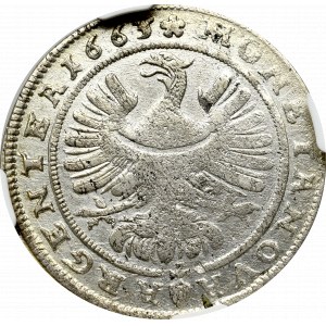 Śląsk, Księstwo Legnicko-Brzesko-Wołowskie, 15 krajcarów 1663 - NGC UNC