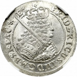 Prusy Książęce, Fryderyk III, Ort 1698 SD, Królewiec - NGC MS66