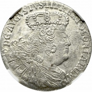 Saxony, Friedrich August II, 18 groschen 1755 - NGC MS64