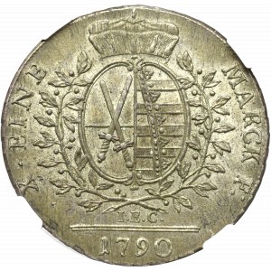 Germany, Saxony, Thaler 1790 - NGC MS62