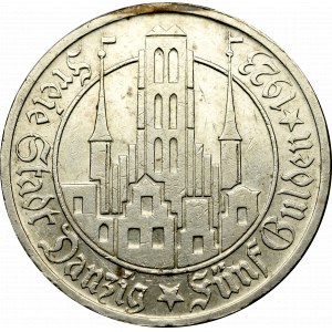 Free City of Danzig, 5 gulden 1923