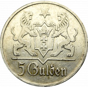 Free City of Danzig, 5 gulden 1923