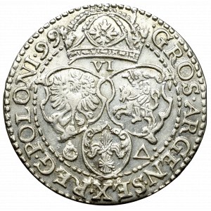 Zygmunt III Waza, Szóstak 1599 Malbork - duża głowa