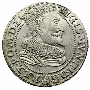 Zygmunt III Waza, Szóstak 1596, Malbork - mała głowa