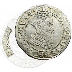 Sigismund II Augustus, 4 groschen 1566, Vilnius - unpublished overstrike I/V in DVCAT