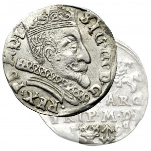 Zygmunt III Waza, Trojak 1598, Wilno - herby Chalecki i głowa wołu