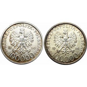 III Republic of Poland, 100.000 zloty 1990 type b (2pcs)