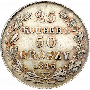 Zabór rosyjski, Mikołaj I, 25 kopiejek=50 groszy 1846, Warszawa