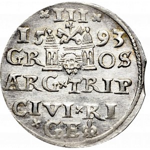 Sigismund III, 3 groschen 1593, Riga