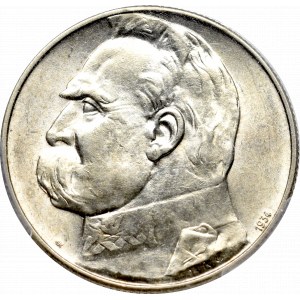 II Rzeczpospolita, 5 złotych 1934, Piłsudski, Strzelecki - PCGS MS61