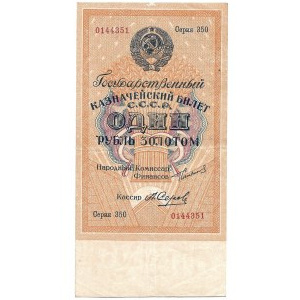 Rosja, 1 Rubel 1924 złotem Serow