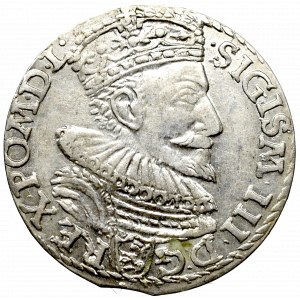 Zygmunt III Waza, Trojak 1594, Malbork - skrót daty między znakami nieopisany wariant
