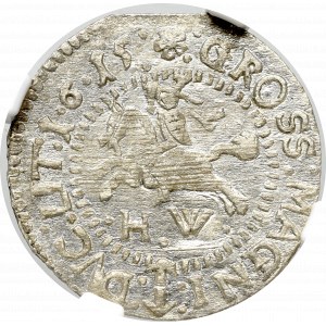 Zygmunt III Waza, Grosz 1615, Wilno - LITV/LIT - NGC MS64