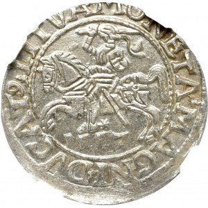 Zygmunt II August, Półgrosz 1557, Wilno - LI/LITVA NGC MS66