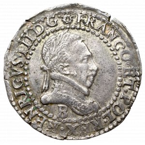 France, Henri III, 1/4 franc 1587, Rouen