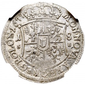 Jan III Sobieski, Ort 1677, Bydgoszcz - NGC MS62