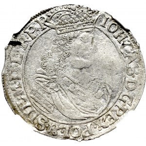 John II Casimir, 18 groschen 1661, Elbing - NGC AU53