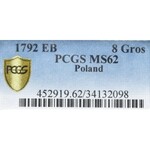 Stanisław August Poniatowski, Dwuzłotówka 1792 EB - PCGS MS62