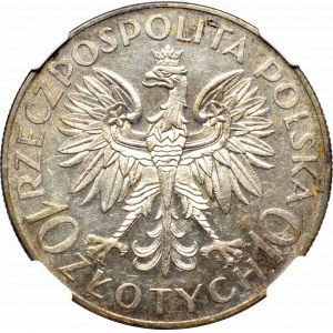 II Rzeczpospolita, 10 złotych 1933 Sobieski - NGC MS60
