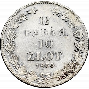 Zabór rosyjski, Mikołaj I, 1-1/2 rubla=10 złotych 1835, Petersburg