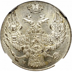 Russian partition, Nicholas I, 10 groschen 1840 - NGC MS64