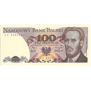 PRL, 100 złotych 1975 AA