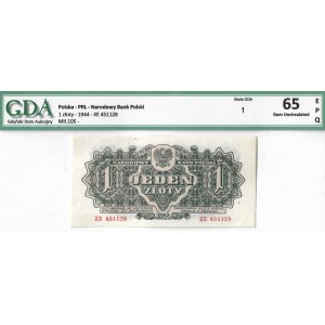 PRL, 1 złoty 1944 - owym XE - GDA 65EPQ
