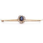Brooch with sapphire and diamonds, 1908-1926, Russia
