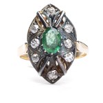 Ring with emerald 2nd half of 20th century.