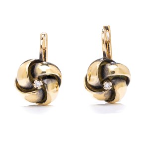 Diamond earrings 2nd half of 20th century.