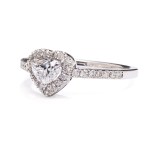 Heart-shaped diamond ring early 21st century.