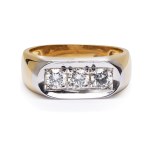 Signet with diamonds early 21st century.