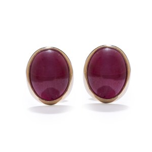 Earrings with rubies 2nd half of 20th century.