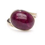 Ring with ruby 2nd half of 20th century.