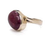 Ring with ruby 2nd half of 20th century.