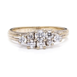 Anello con diamanti Seconda metà del XX secolo.