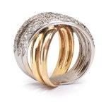 Ring with diamonds 2nd half of 20th century.