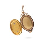 Medallion with secretary with half pearls 2nd half of 19th century.