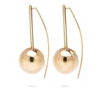 Gold earrings, 1986-1996, Poland